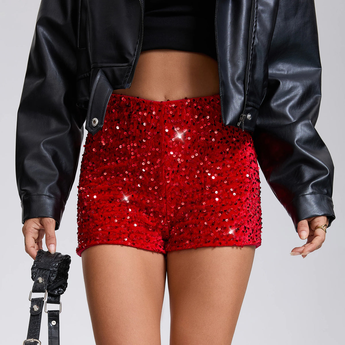 Leopard Sequin Shorts