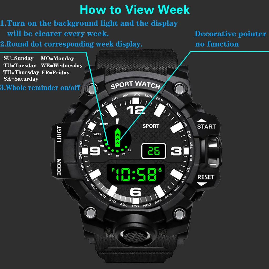 Men's Sports Digital Watch