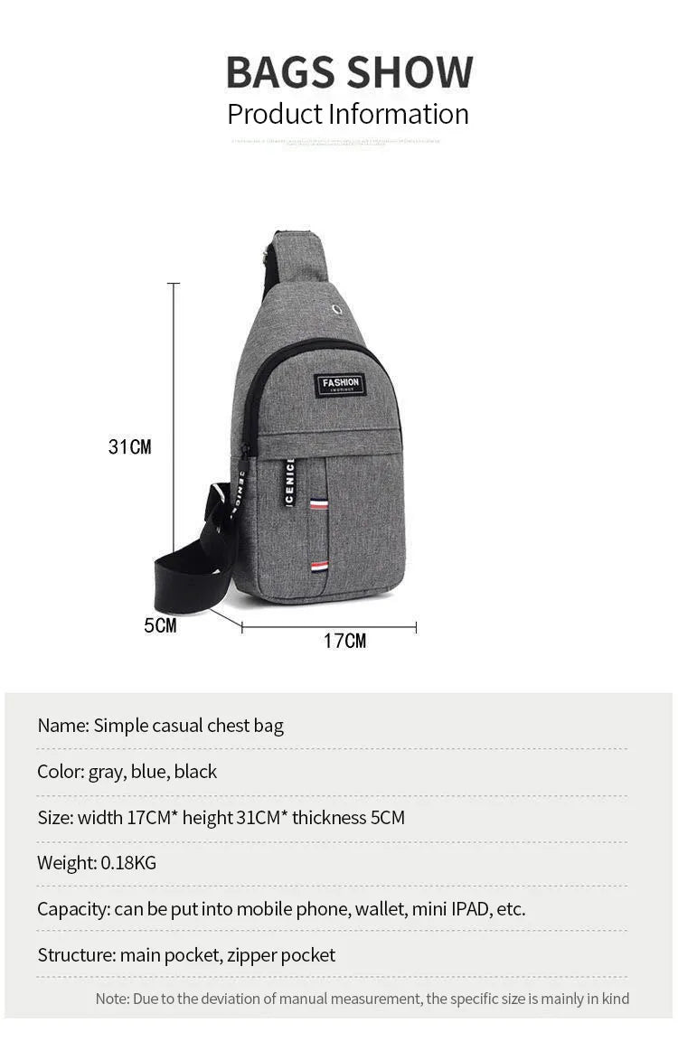 Men’s Waterproof Large-Capacity Fanny Pack
