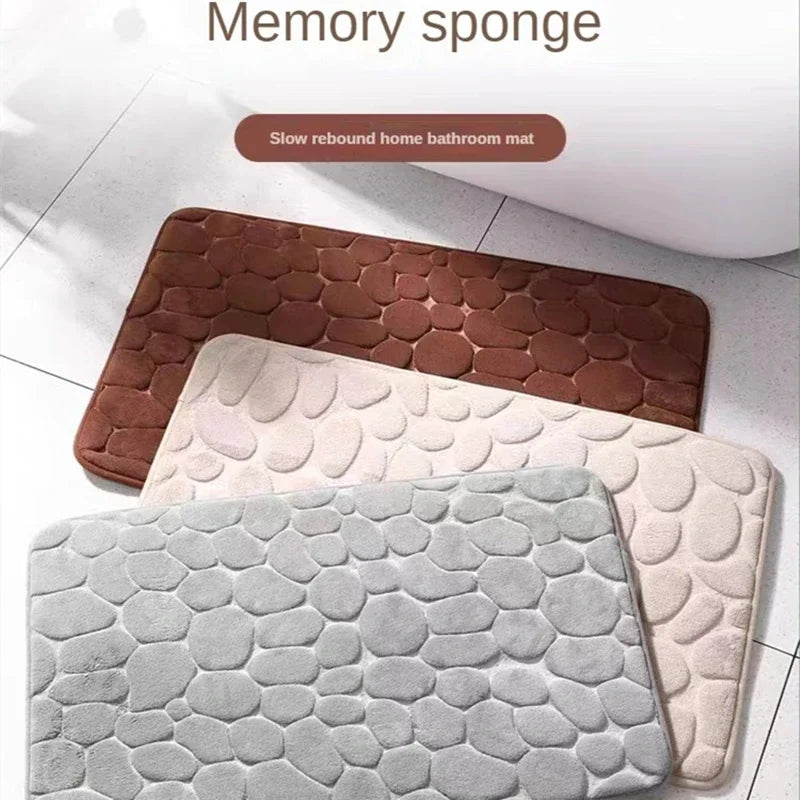 3D Non-Slip Absorbent Bathroom Mat – Quick Drying