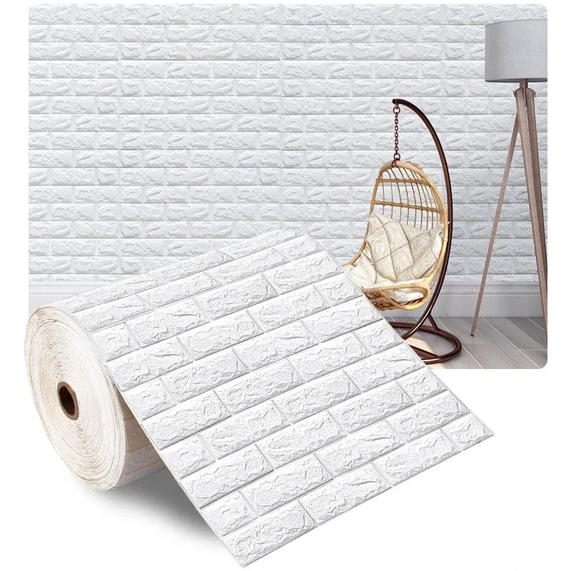 3D Self-Adhesive Brick Wallpaper