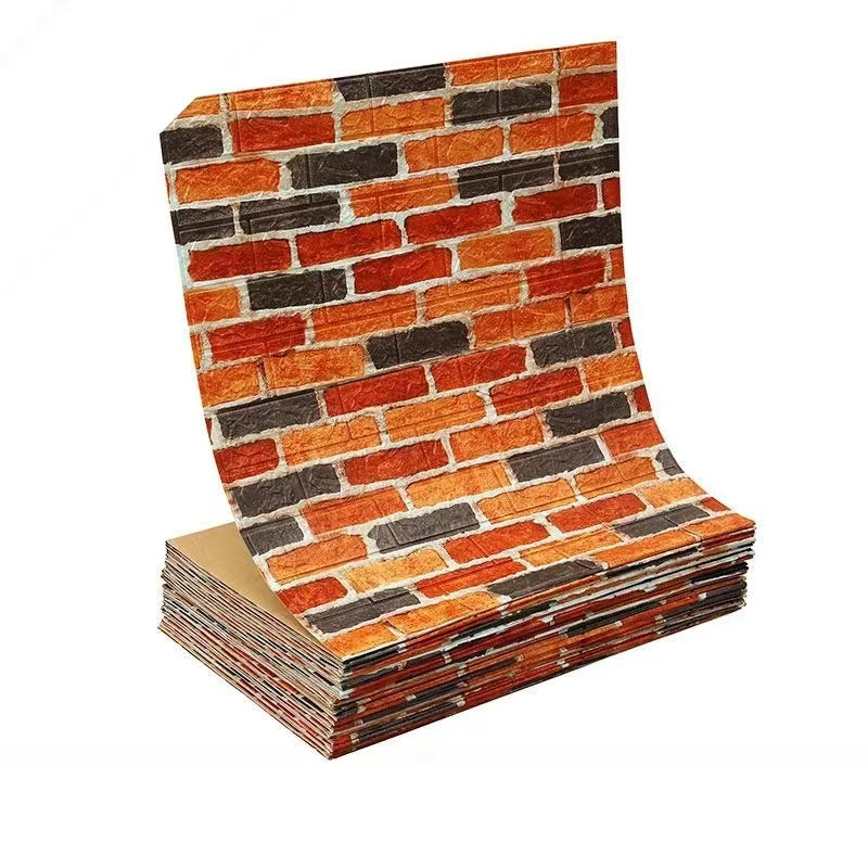 3D Self-Adhesive Brick Wallpaper