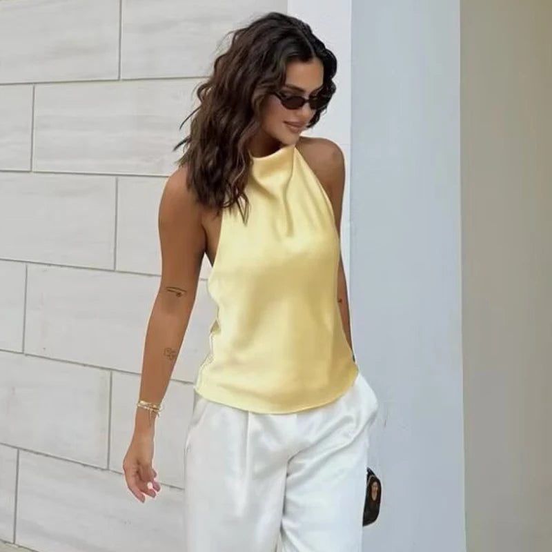Satin Halter Top