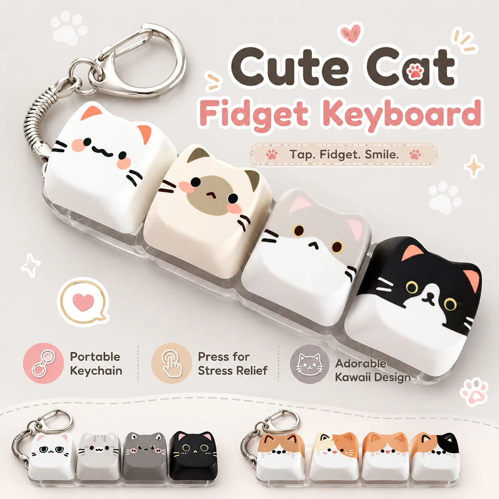 Kawaii Cat Fidget Keycap