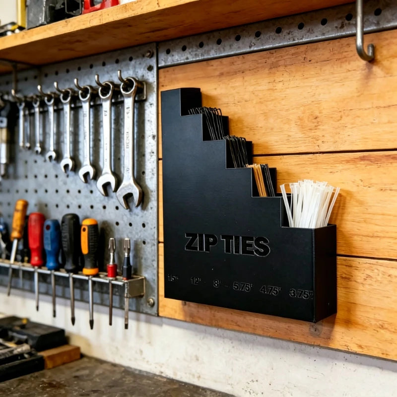Wall-Mount Zip Tie Organizer