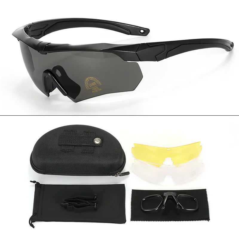 Tactical 3-Lens Goggles