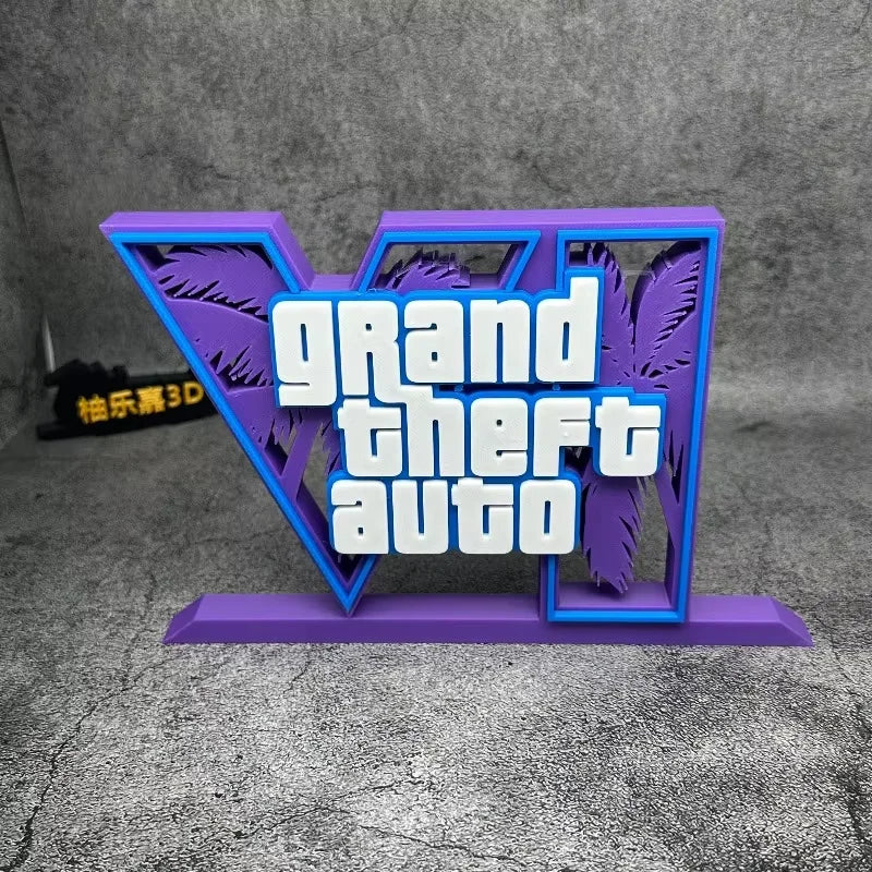 GTA 6 3D Logo Stand
