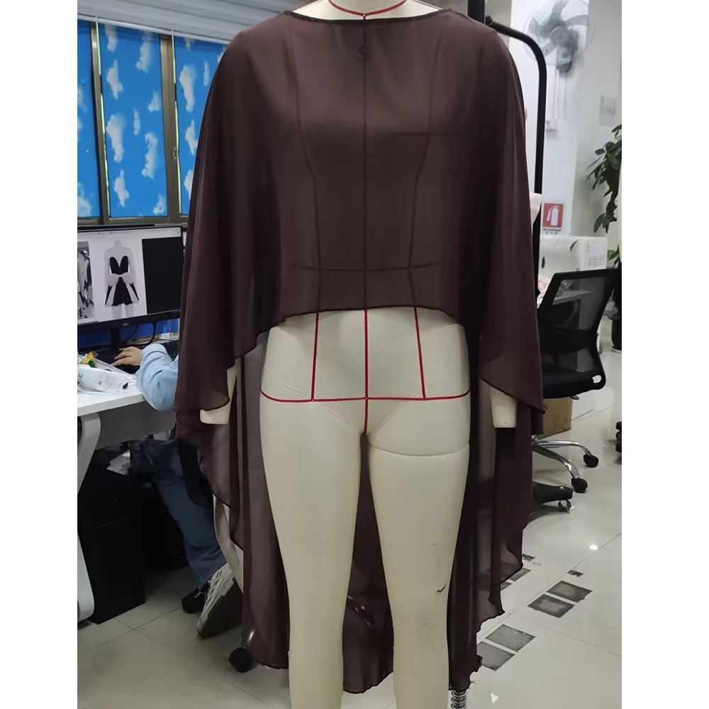 Asymmetrical Chiffon Capelet