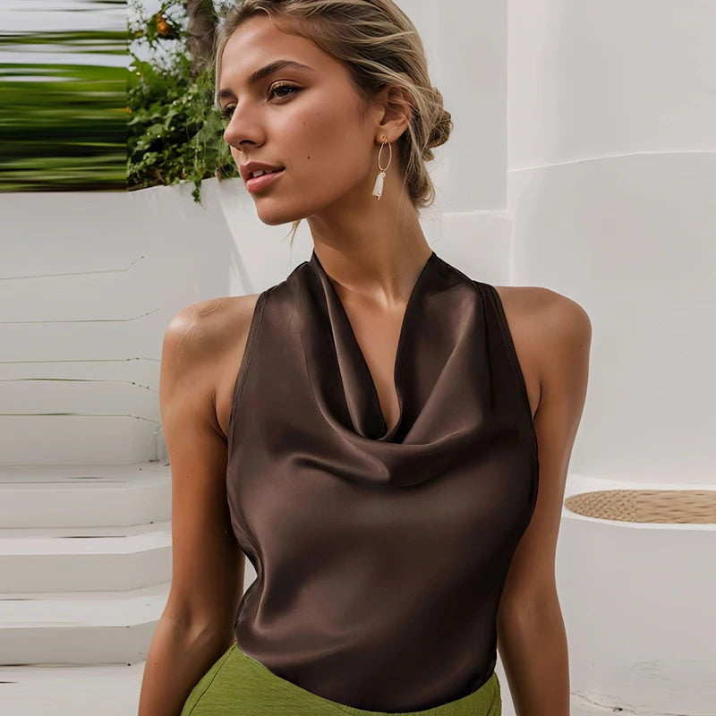 Satin Halter Top
