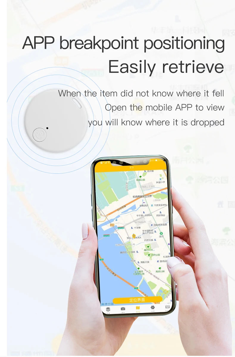 Mini Bluetooth Smart Tracker – GPS Locator & Key Finder