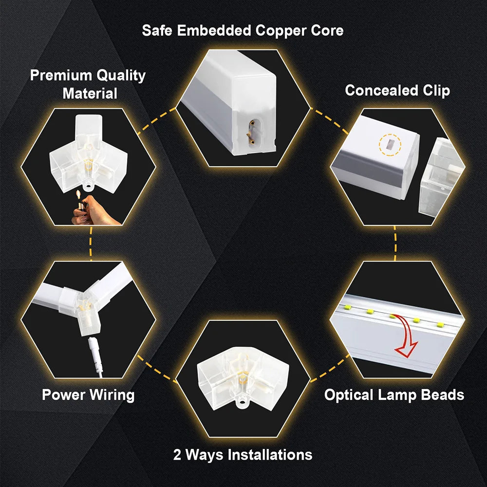 Hexagonal Garage LED Light