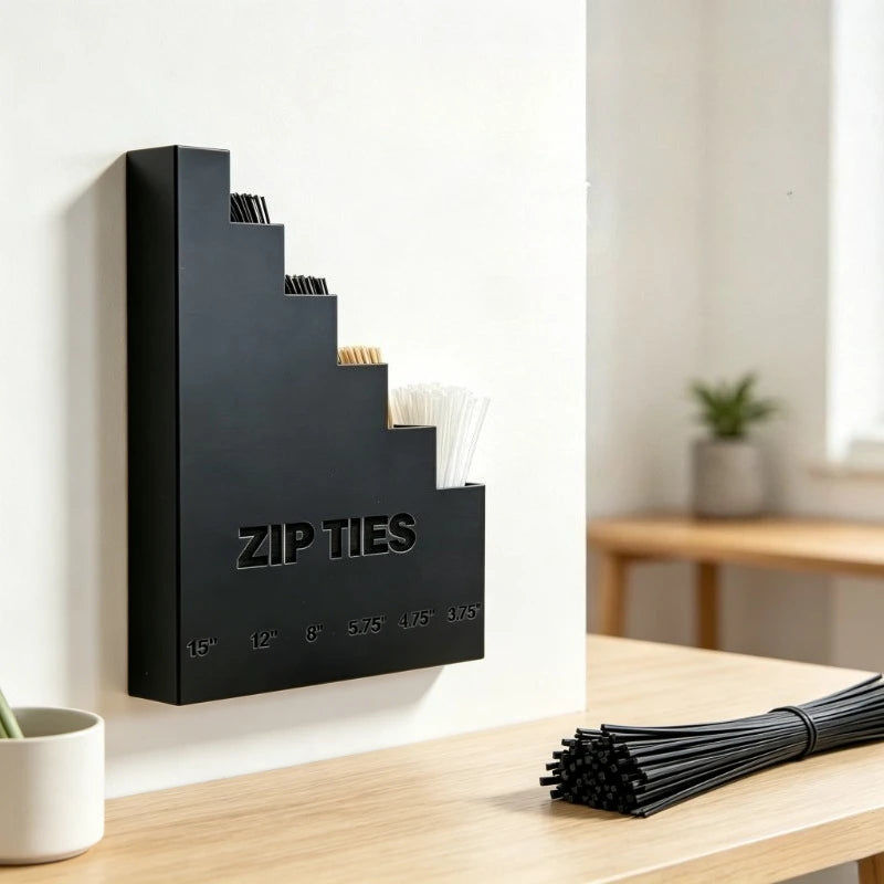 Wall-Mount Zip Tie Organizer
