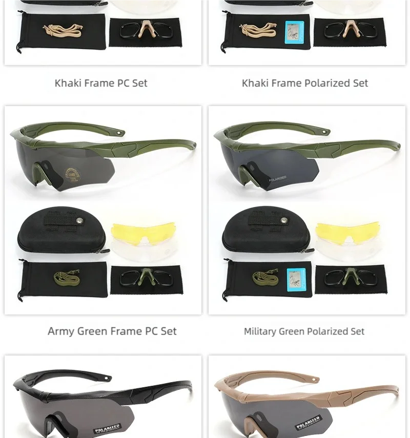 Tactical 3-Lens Goggles