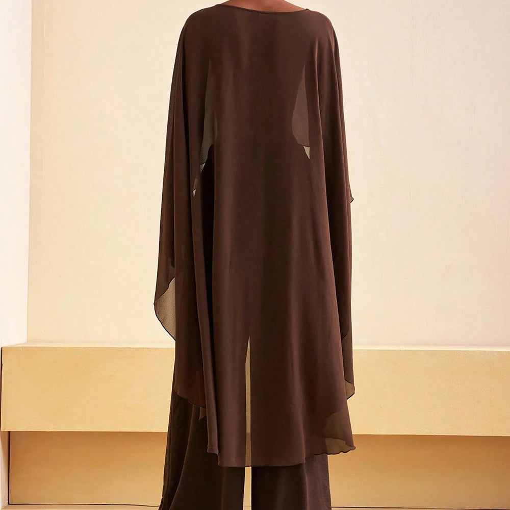 Asymmetrical Chiffon Capelet