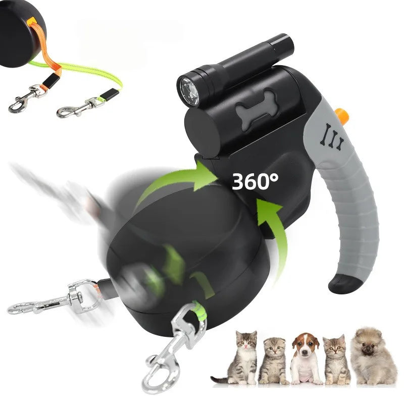 3M Double Dog Leash with LED