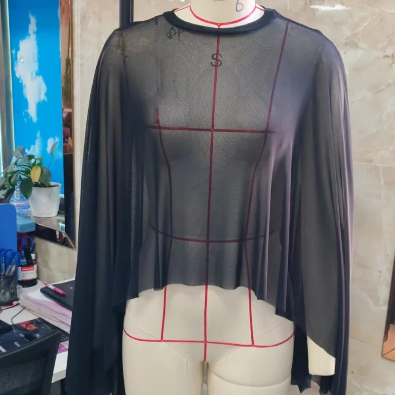 Women’s Sheer Mesh Poncho