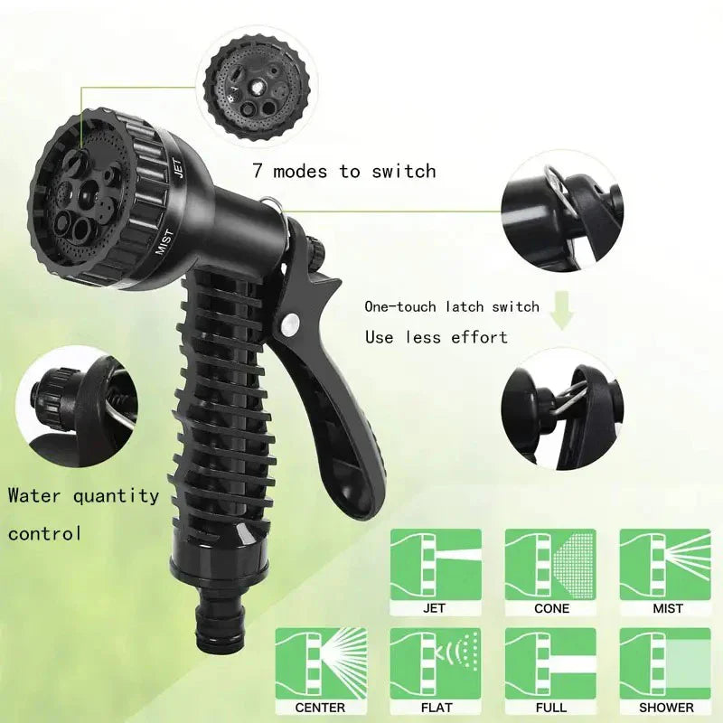 Expandable Magic Garden Hose – High-Pressure Water Spray Gun