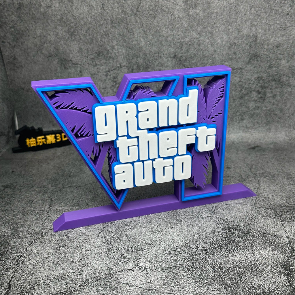 GTA 6 3D Logo Stand