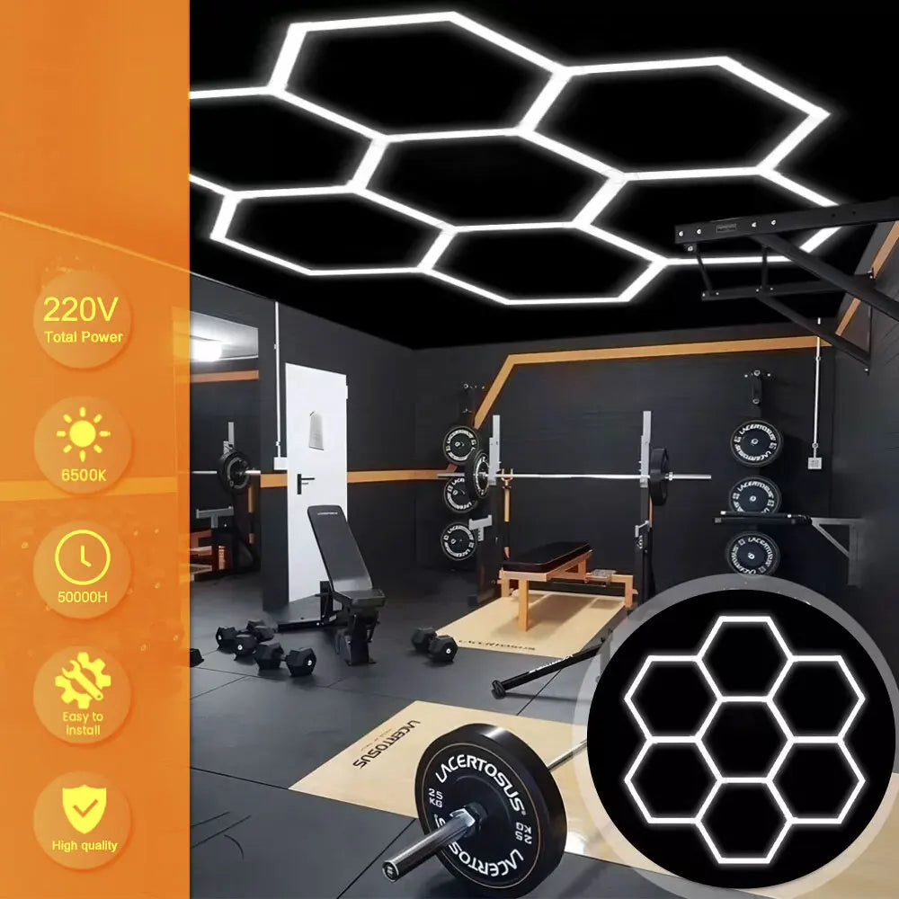 Hexagonal Garage LED Light