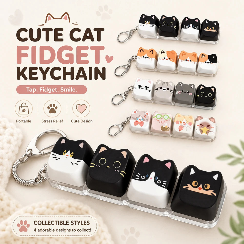 Kawaii Cat Fidget Keycap