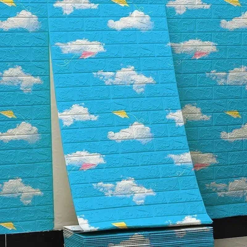 3D Self-Adhesive Brick Wallpaper