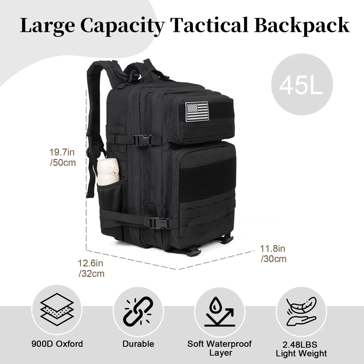 45L Tactical Outdoor Backpack