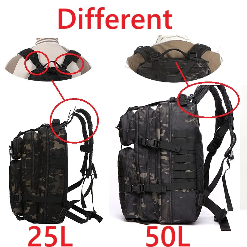 25L/50L Waterproof Outdoor Backpack