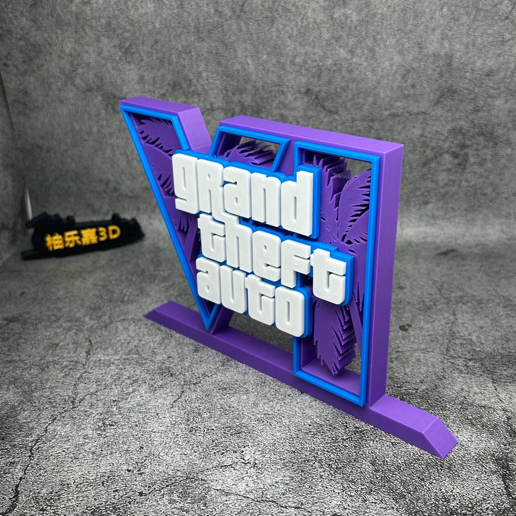 GTA 6 3D Logo Stand