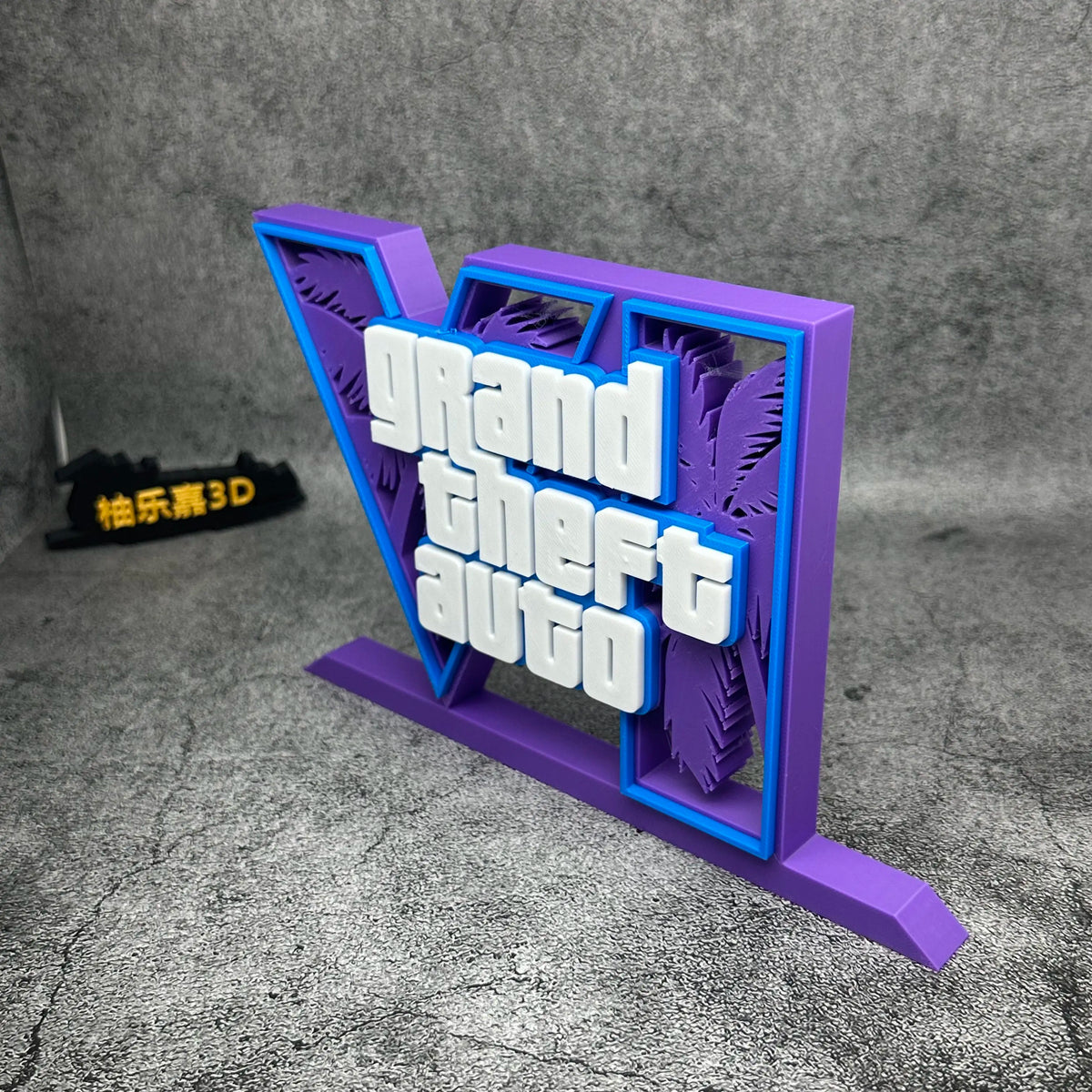 GTA 6 3D Logo Stand
