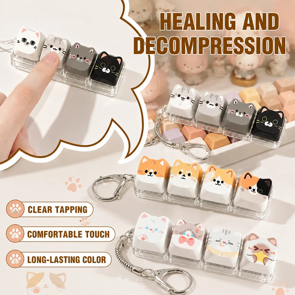 Kawaii Cat Fidget Keycap