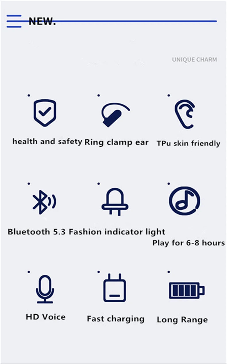 Wireless Bluetooth Bone Conduction Earphones with Mic