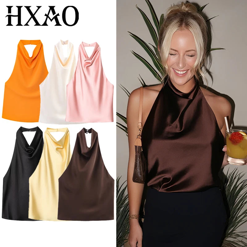Satin Halter Top