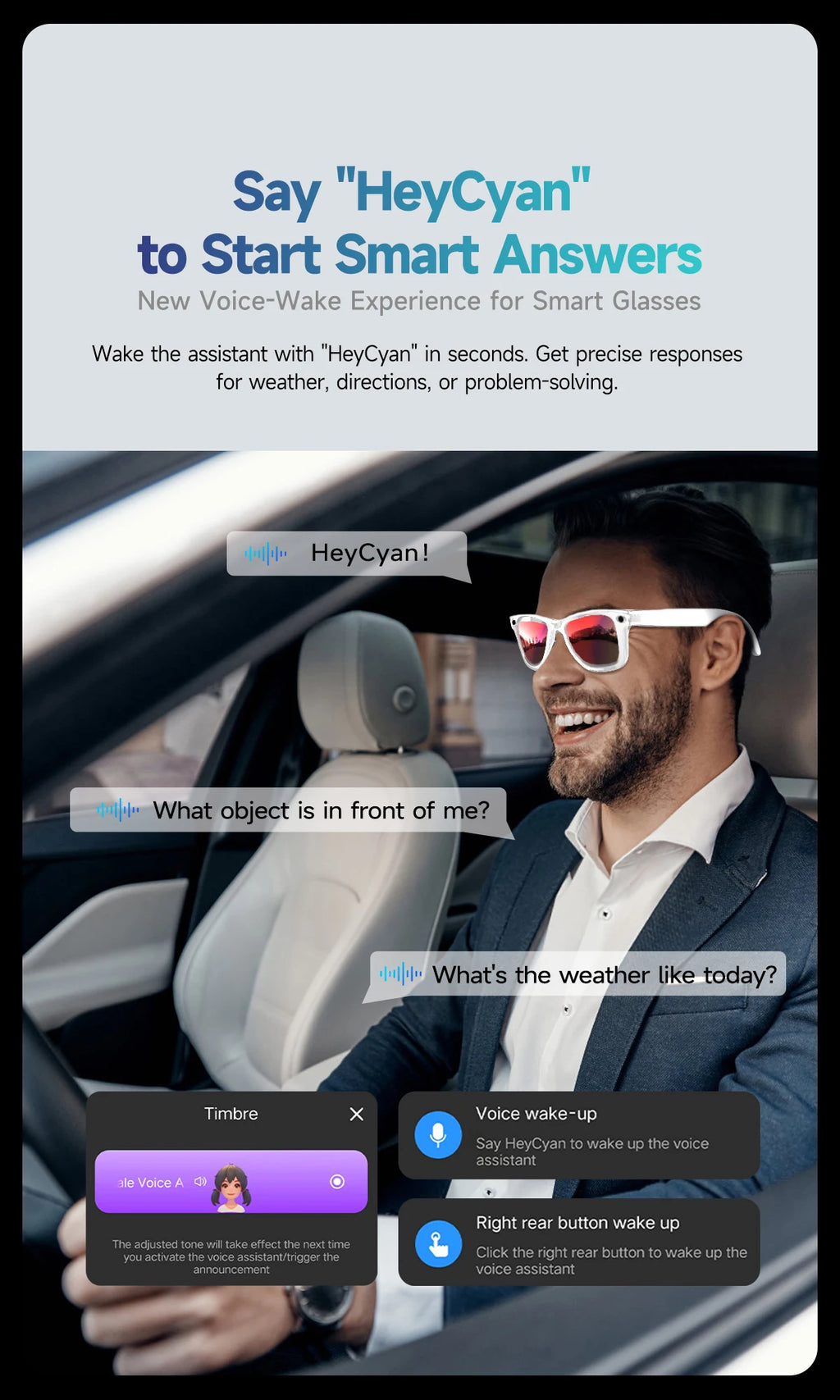 AI Camera Smart Glasses