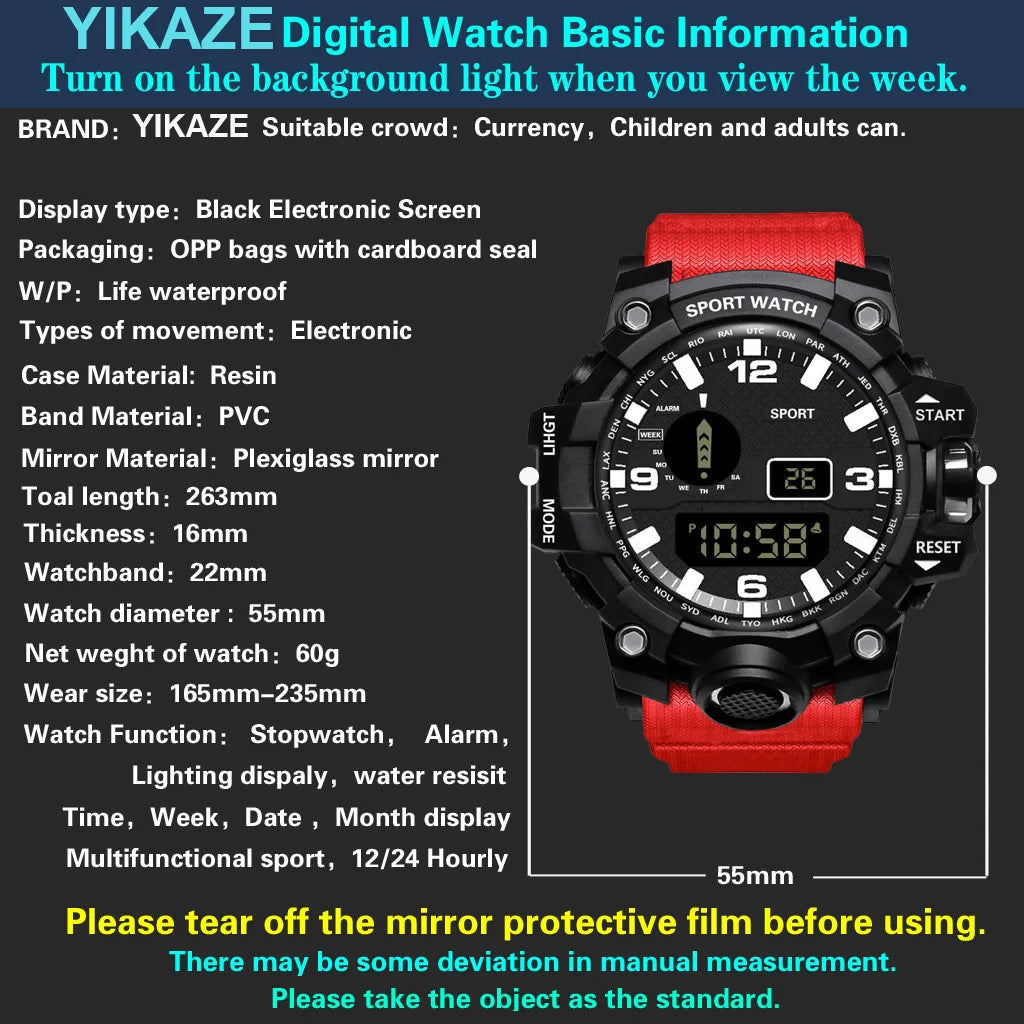 Men's Sports Digital Watch