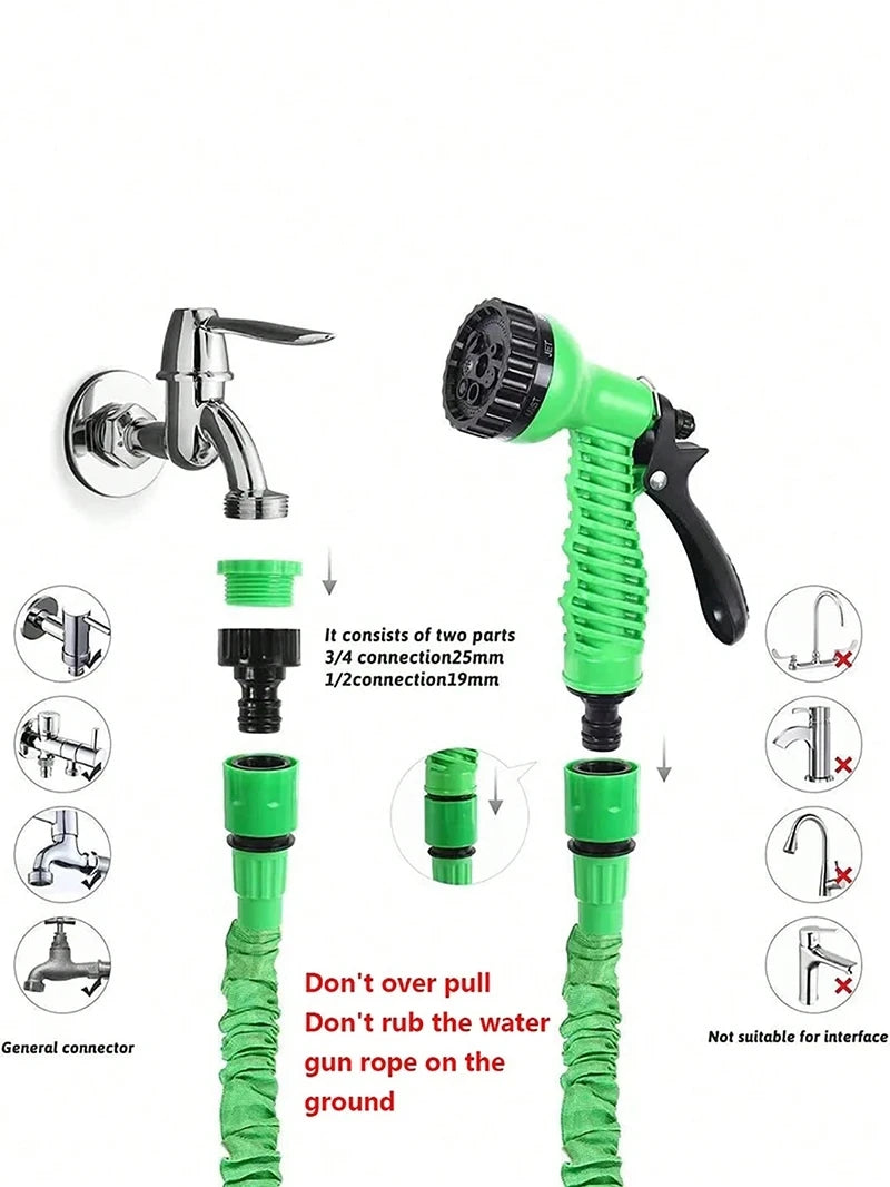 Expandable Magic Garden Hose – High-Pressure Water Spray Gun