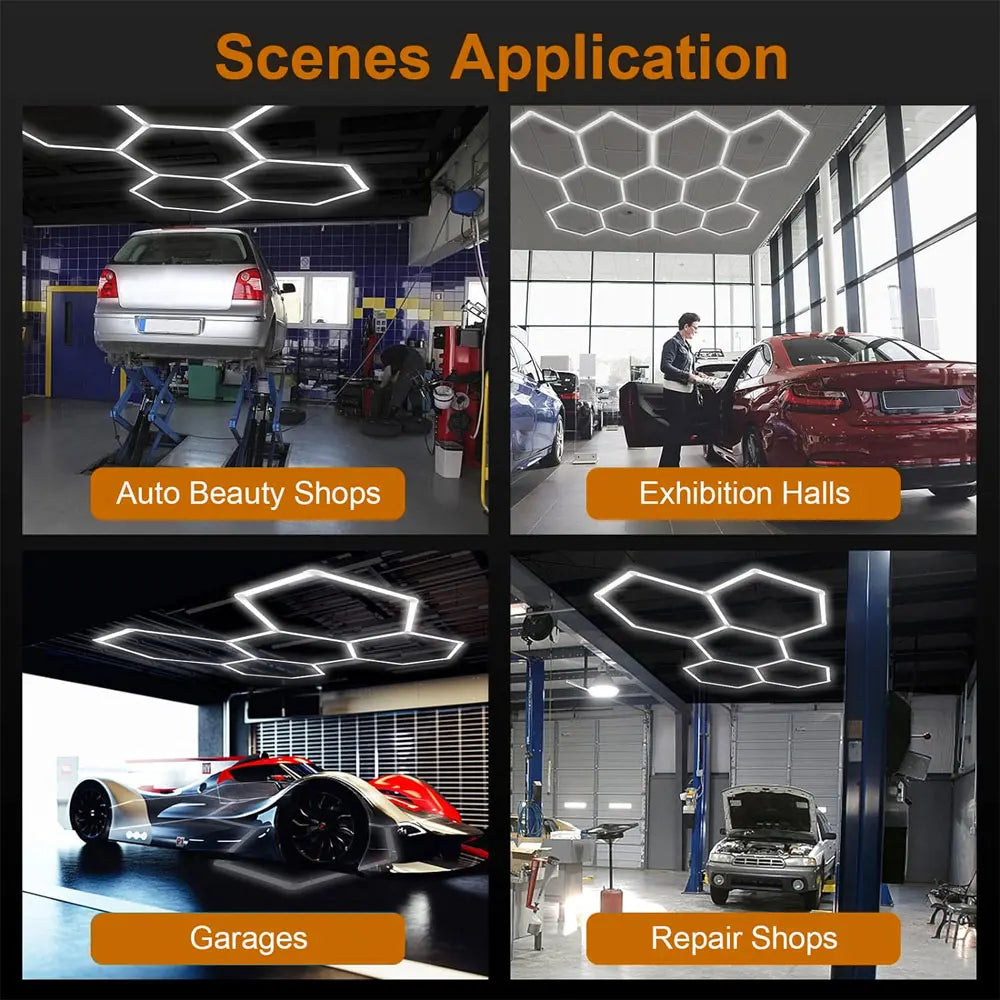 Hexagonal Garage LED Light
