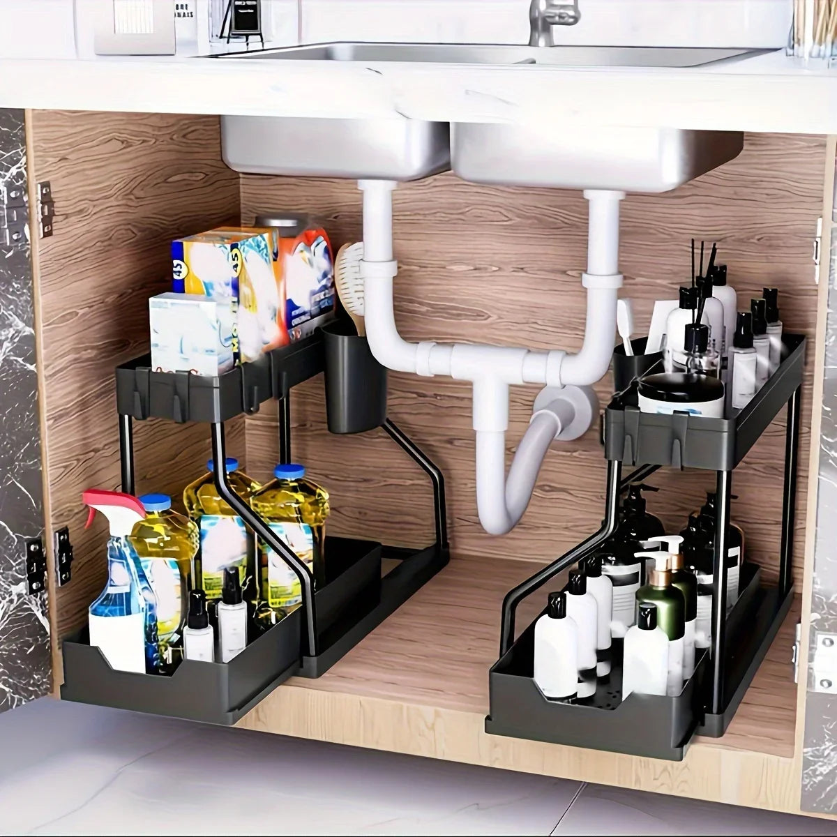 2-Tier Under Sink Pull-Out Organizer