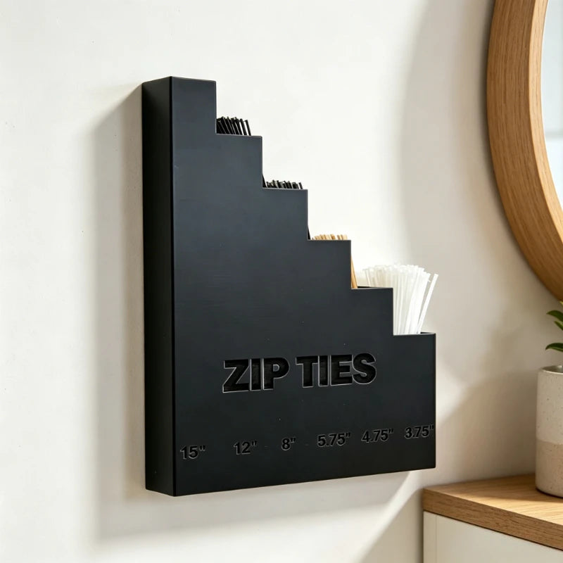 Wall-Mount Zip Tie Organizer