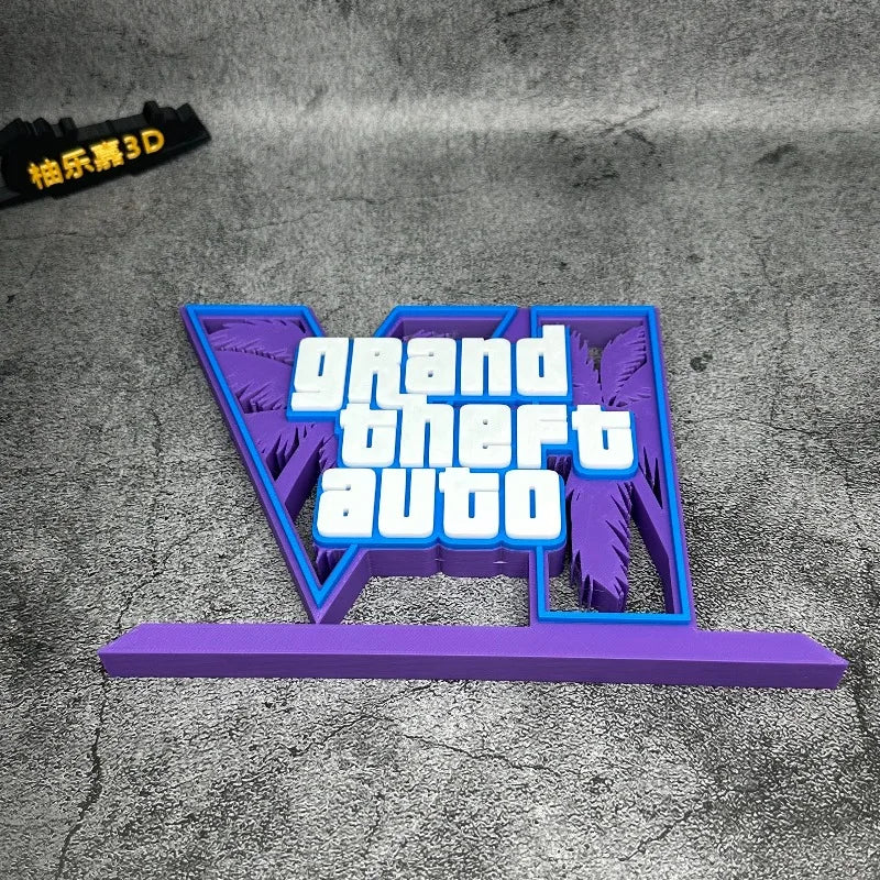 GTA 6 3D Logo Stand