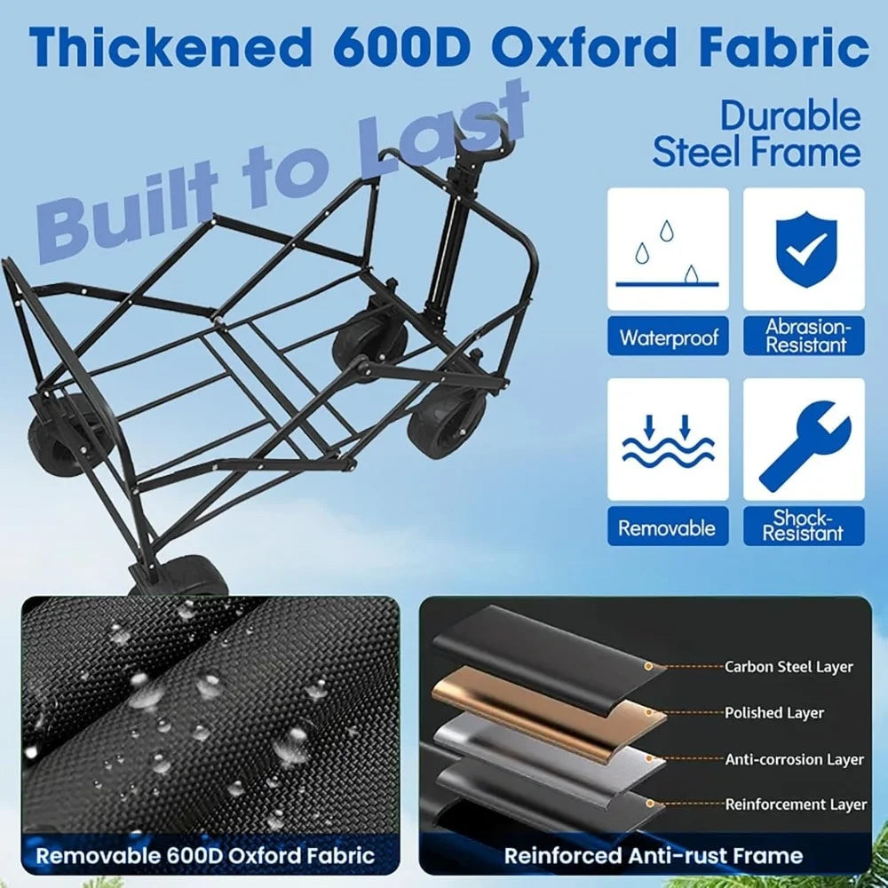 Foldable Heavy-Duty Utility Cart
