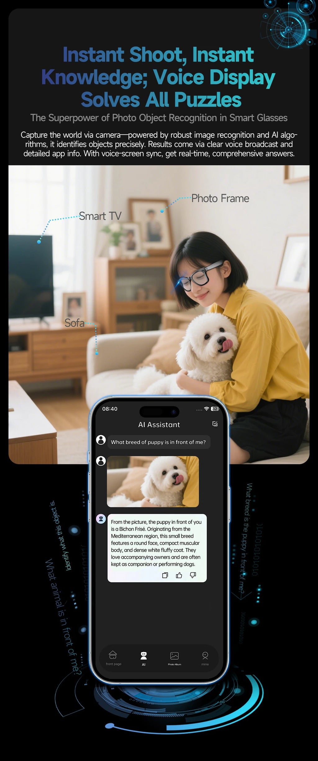 AI Camera Smart Glasses