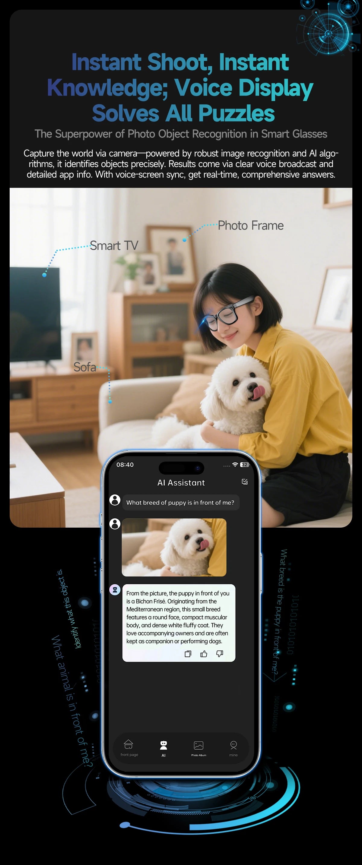 AI Camera Smart Glasses