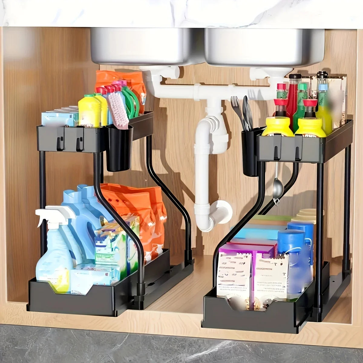 2-Tier Under Sink Pull-Out Organizer