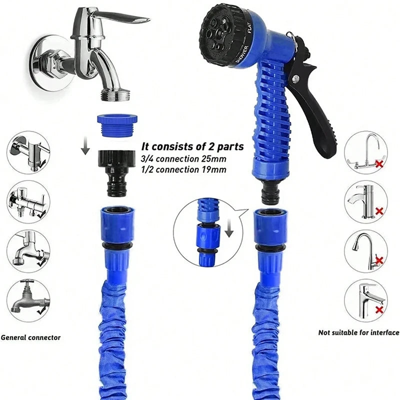 Expandable Magic Garden Hose – High-Pressure Water Spray Gun