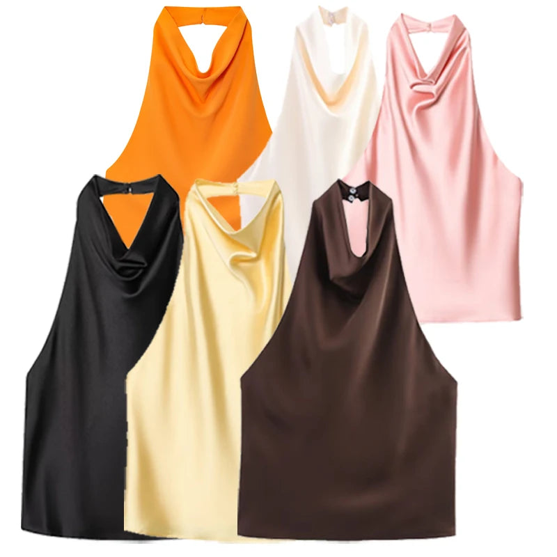Satin Halter Top