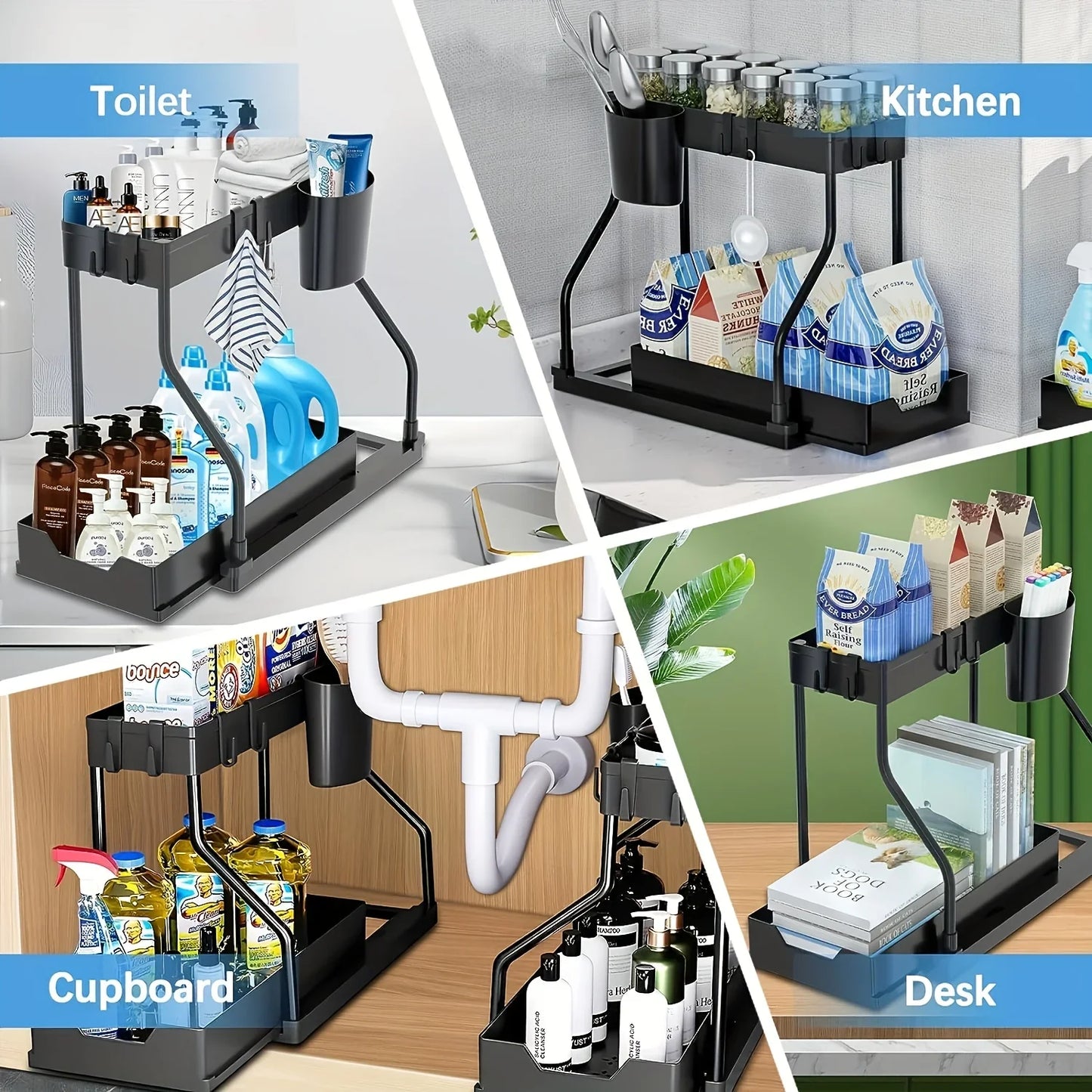 2-Tier Under Sink Pull-Out Organizer