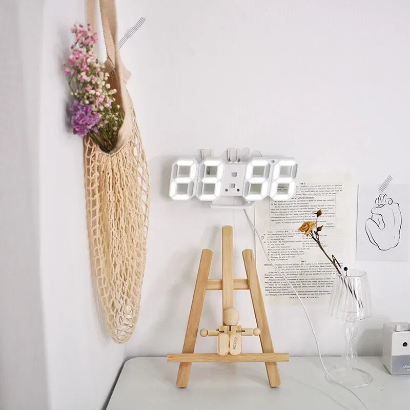 3D LED Digital Wall Clock