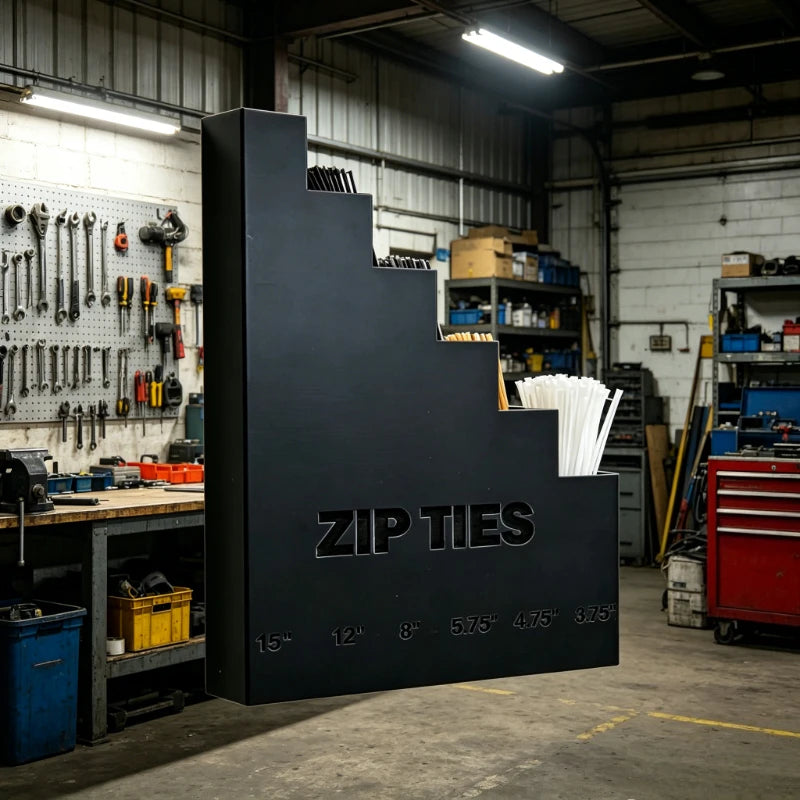 Wall-Mount Zip Tie Organizer