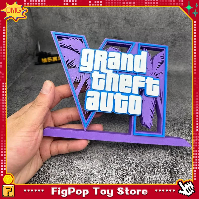 GTA 6 3D Logo Stand