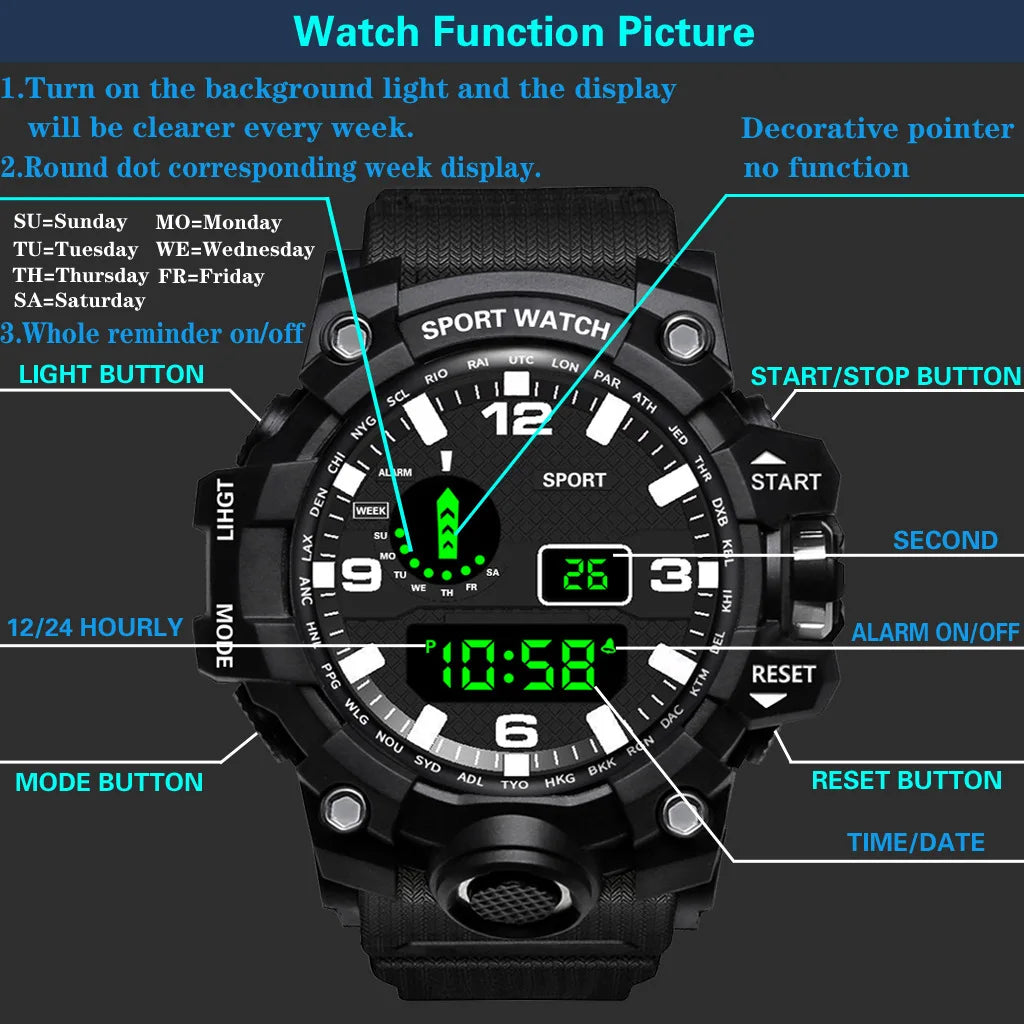Men's Sports Digital Watch
